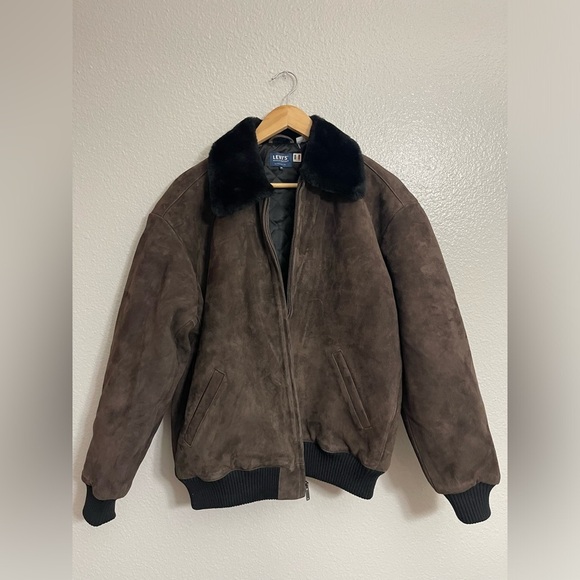 Levi's: Made & Crafted Suede Bomber Jacket - Picture 4 of 13